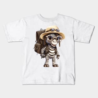 Back To School Zebra Kids T-Shirt